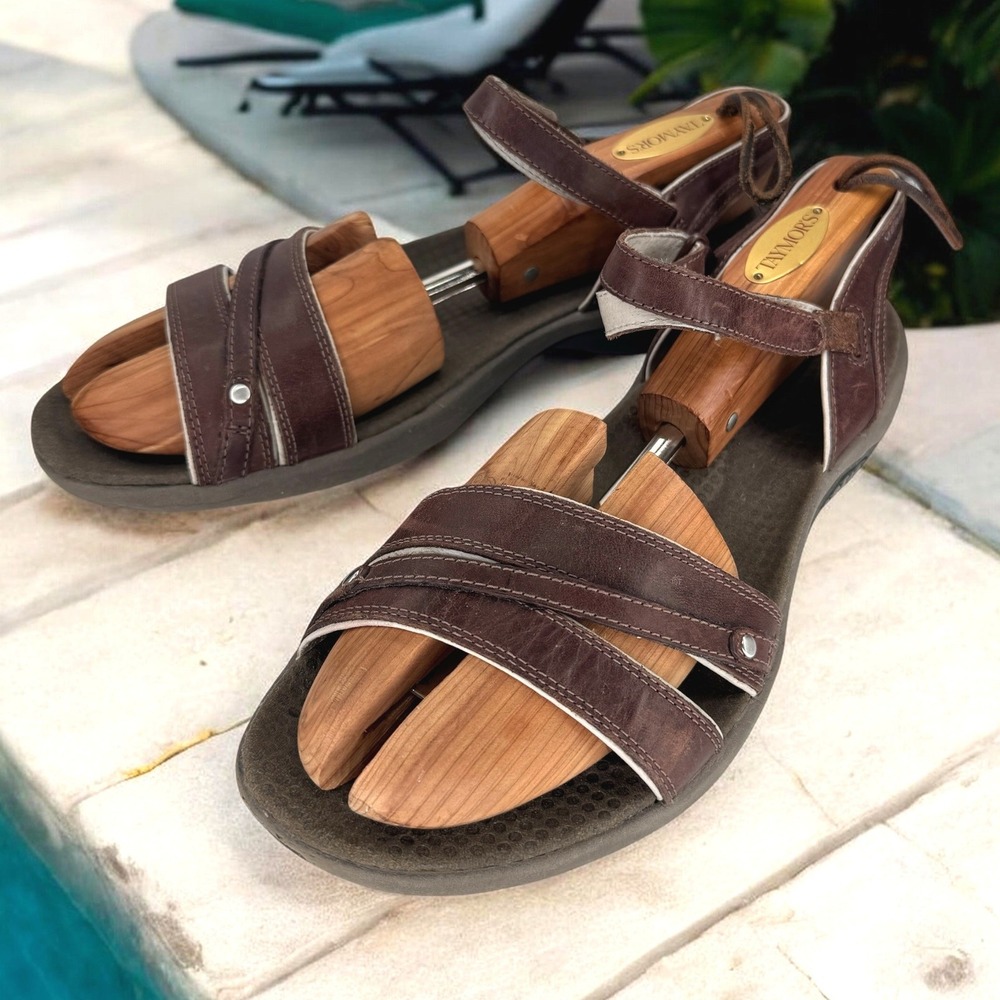 Merrell Dahlia‎ Coffee Bean Sandals Women 11 Brown Leather Strap Comfort Shoes